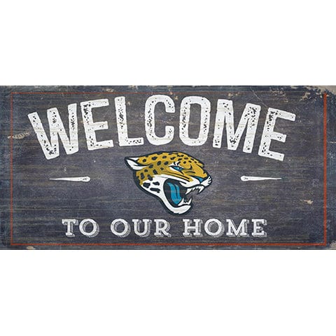 Fan Creations 6x12 Horizontal Jacksonville Jaguars Welcome Distressed 6 x 12