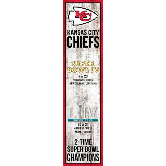 Fan Creations 6x24 Kansas City Chiefs 2-Time Super Bowl LIV Champions 6x24