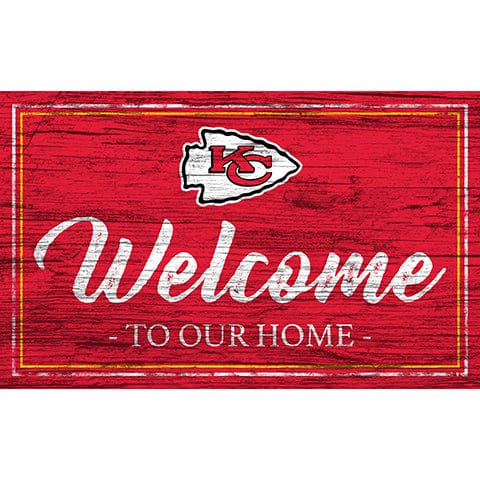 Fan Creations 11x19 Kansas City Chiefs Team Color Welcome 11x19 Sign