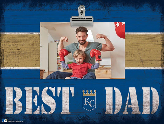 Fan Creations Desktop Stand Kansas City Royals Best Dad With Stripe Clip Frame