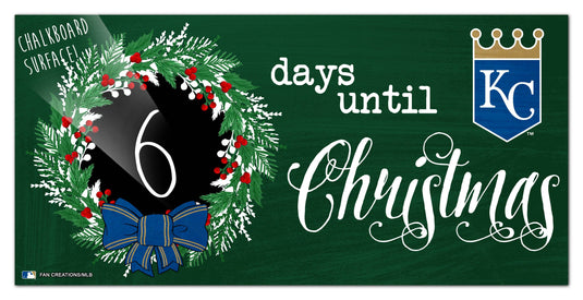 Fan Creations Holiday Home Decor Kansas City Royals Chalk Christmas Countdown 6x12