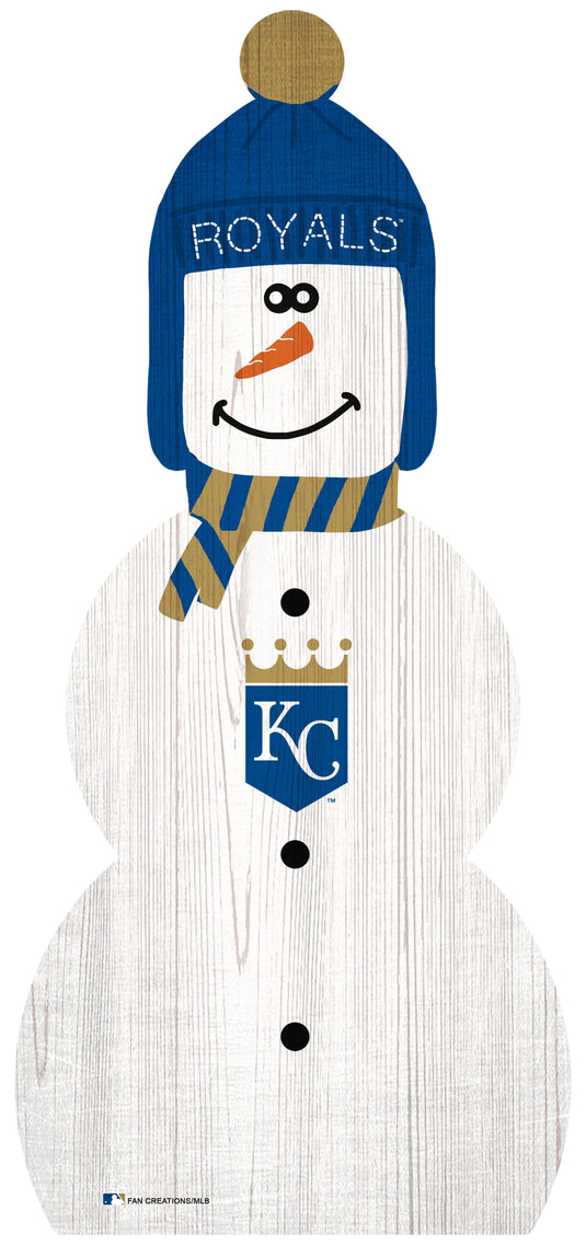 Fan Creations Holiday Home Decor Kansas City Royals Snowman 31in Leaner