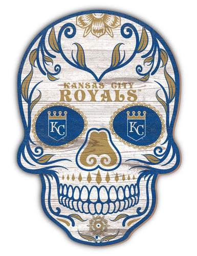 Fan Creations Holiday Home Decor Kansas City Royals Sugar Skull 12in