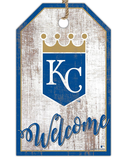 Fan Creations Holiday Home Decor Kansas City Royals Welcome 11x19 Tag