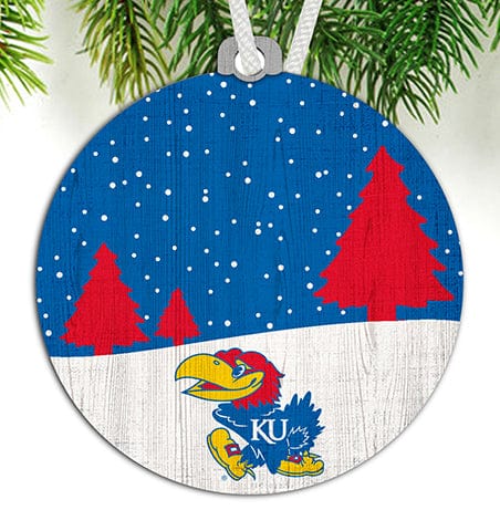 Fan Creations Ornament Kansas Snow Scene Ornament