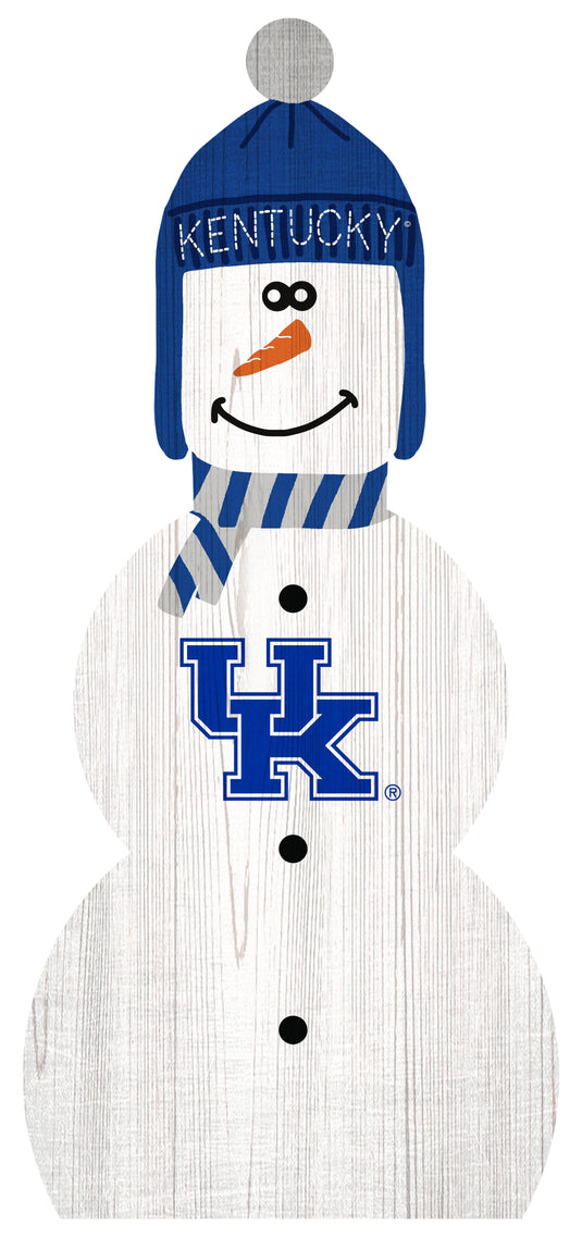 Fan Creations Holiday Home Decor Kentucky Snowman 31in Leaner