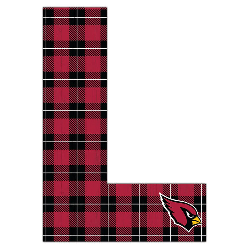 Load image into Gallery viewer, Fan Creations 24&quot; Wall Art L Arizona Cardinals 24in Plaid Pattern Letter
