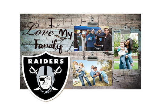 Fan Creations Desktop Stand Las Vegas Raiders I Love My Family 11x19 Clip Frame