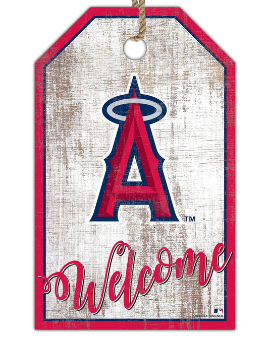 Fan Creations Holiday Home Decor Los Angeles Angels Welcome 11x19 Tag
