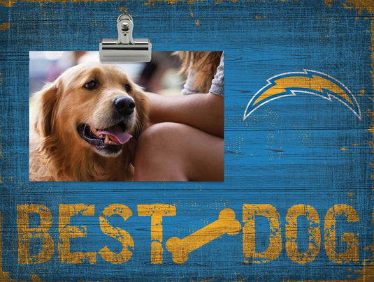 Fan Creations Desktop Stand Los Angeles Chargers Best Dog Clip Frame