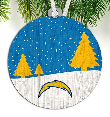 Fan Creations Ornament Los Angeles Chargers Snow Scene Ornament