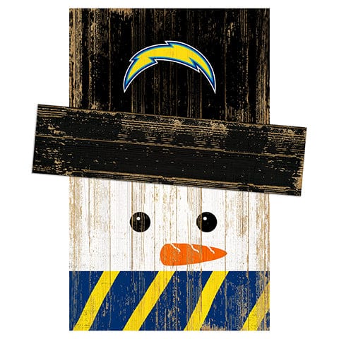 Fan Creations Large Holiday Head Los Angeles Chargers Snowman Head
