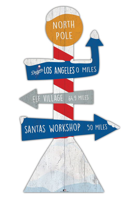 Fan Creations Holiday Home Decor Los Angeles Dodgers Directional North Pole