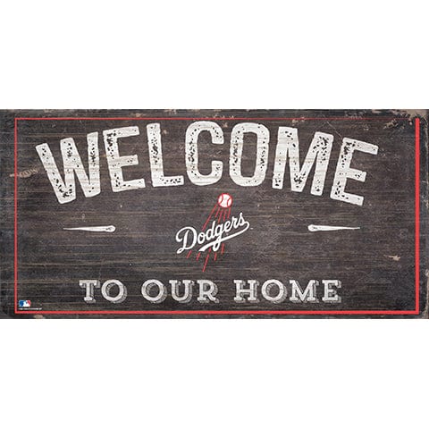 Fan Creations 6x12 Horizontal Los Angeles Dodgers Welcome Distressed Sign