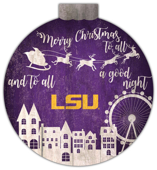 Fan Creations Holiday Home Decor LSU Christmas Village 12in