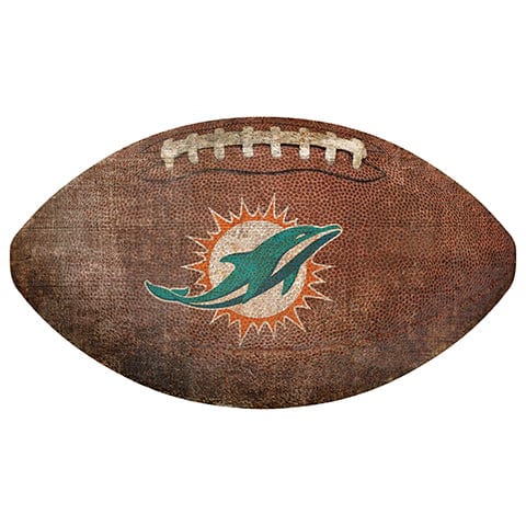 Fan Creations 12" Wall Art Miami Dolphins 12" Football Shaped Sign