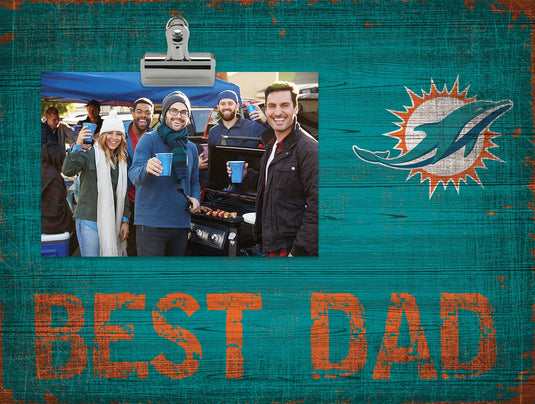 Fan Creations Desktop Stand Miami Dolphins Best Dad Clip Frame