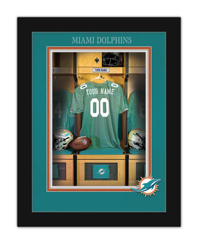 Fan Creations Wall Decor Miami Dolphins Locker Room Single Jersey 12x16