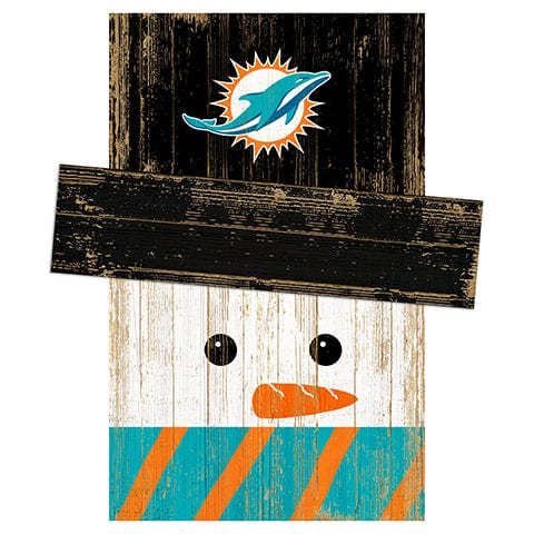 Fan Creations Large Holiday Head Miami Dolphins Snowman Head