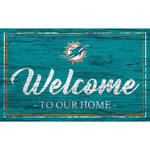 Fan Creations 11x19 Miami Dolphins Team Color Welcome 11x19 Sign