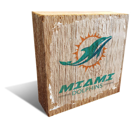 Fan Creations Desktop Stand Miami Dolphins Team Logo Block