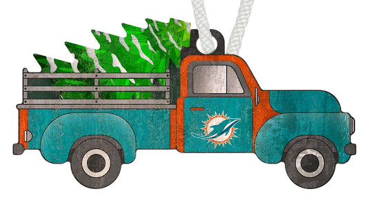 Fan Creations Holiday Home Decor Miami Dolphins Truck Ornament