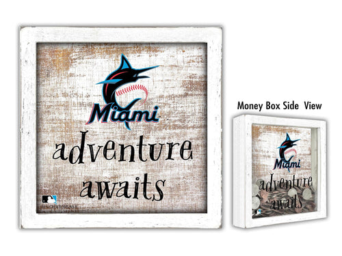 Fan Creations Desktop Stand Miami Marlins Adventure Awaits Money Box