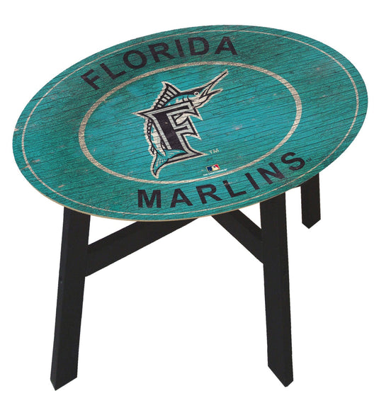 Fan Creations Home Decor Miami Marlins  Heritage Logo Side Table