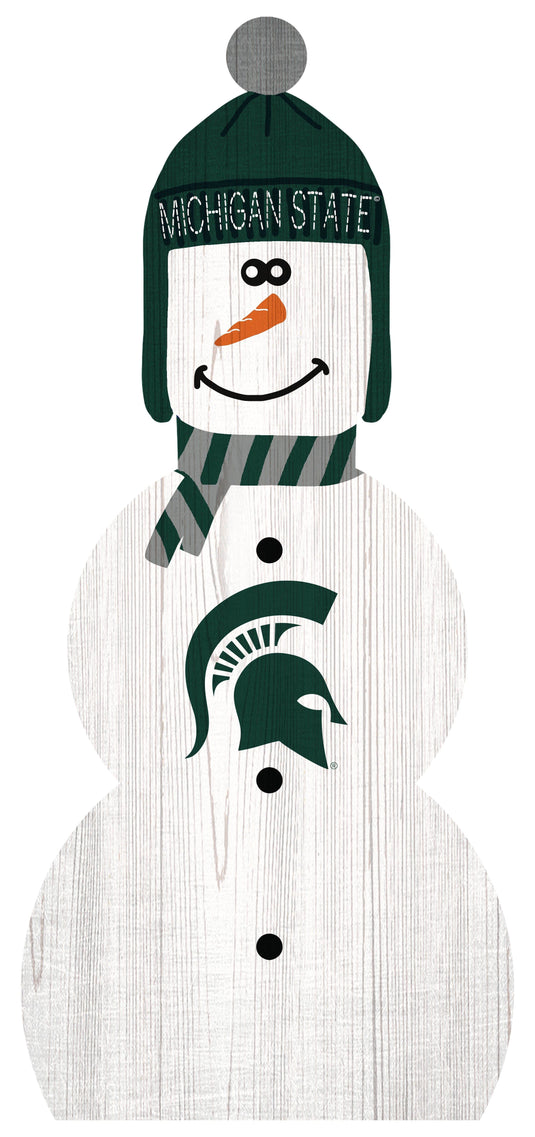 Fan Creations Holiday Home Decor Michigan State Snowman 31in Leaner