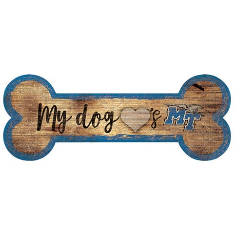 Fan Creations 6x12 Horizontal Middle Tennessee State Dog Bone Sign