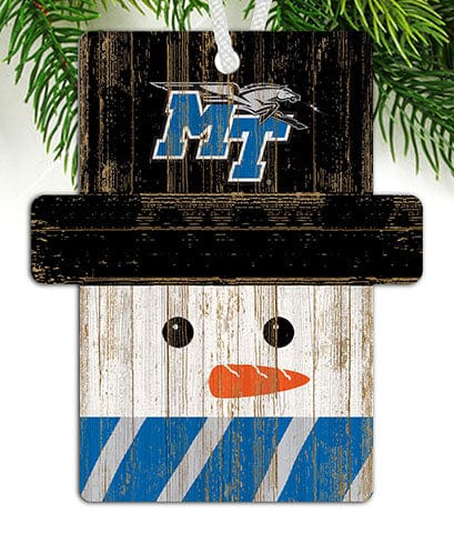 Fan Creations Ornament Middle Tennessee State Snowman Ornament