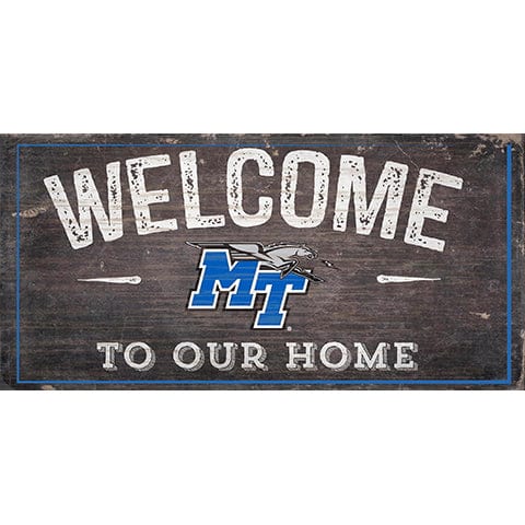 Fan Creations 6x12 Horizontal Middle Tennessee State Welcome Distressed 6 x 12