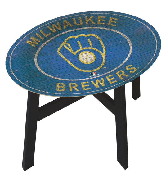Fan Creations Home Decor Milwaukee Brewers  Heritage Logo Side Table