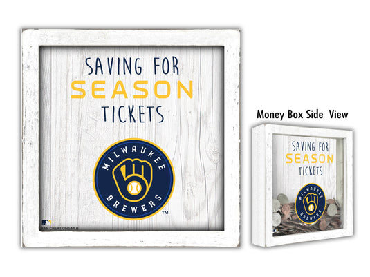 Fan Creations Desktop Stand Milwaukee Brewers Saving For Tickets Money Box