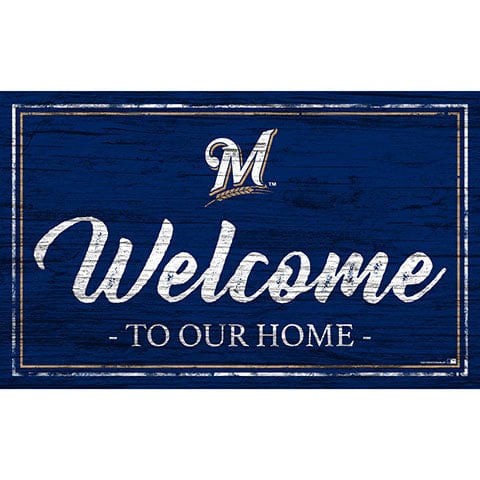 Fan Creations 11x19 Milwaukee Brewers Team Color Welcome 11x19 Sign