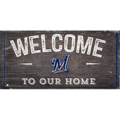 Fan Creations 6x12 Horizontal Milwaukee Brewers Welcome Distressed Sign