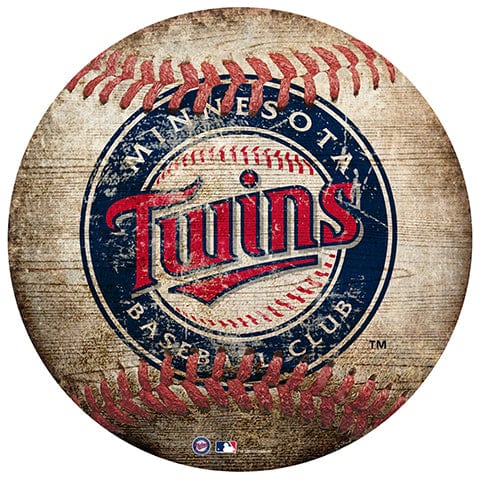 Fan Creations 12" Wall Art Minnesota Twins 12" Baseball Shaped Sign