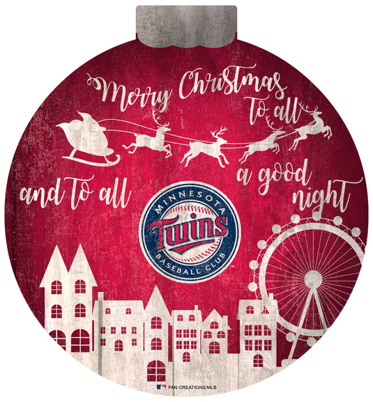 Fan Creations Holiday Home Decor Minnesota Twins Christmas Village 12in