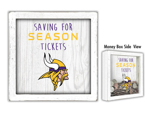 Fan Creations Desktop Stand Minnesota Vikings Saving For Tickets Money Box