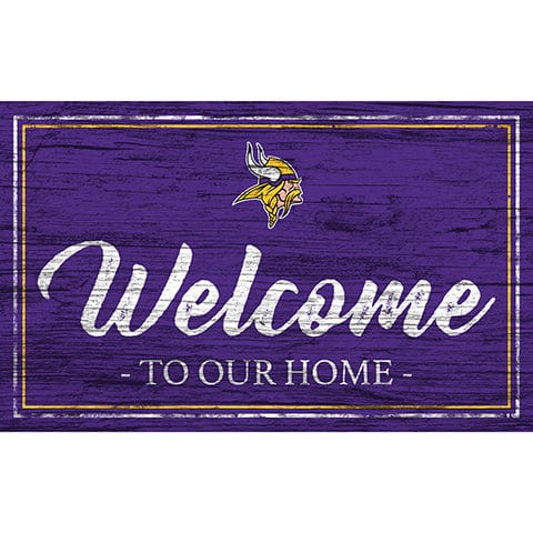 Fan Creations 11x19 Minnesota Vikings Team Color Welcome 11x19 Sign