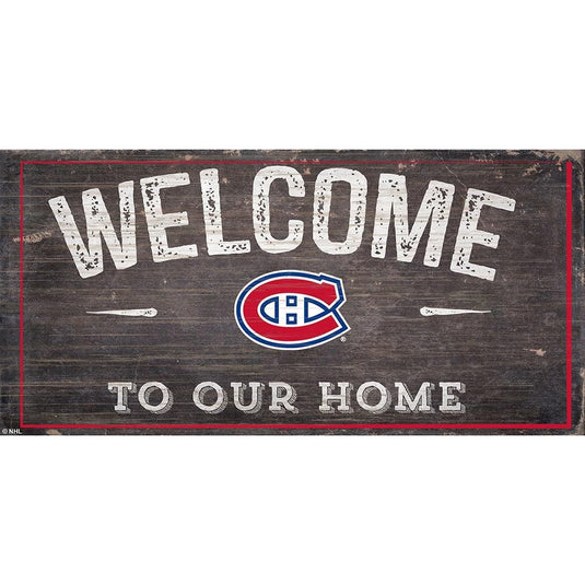 Fan Creations 6x12 Horizontal Montreal Canadiens Welcome Distressed 6x12
