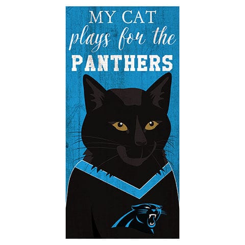 Fan Creations 6x12 Horizontal My Cat Plays For The Carolina Panthers 6x12 Sign