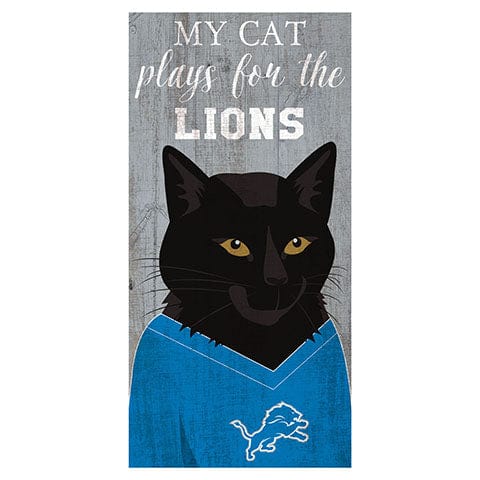 Fan Creations 6x12 Horizontal My Cat Plays For The Detroit Lions 6x12 Sign