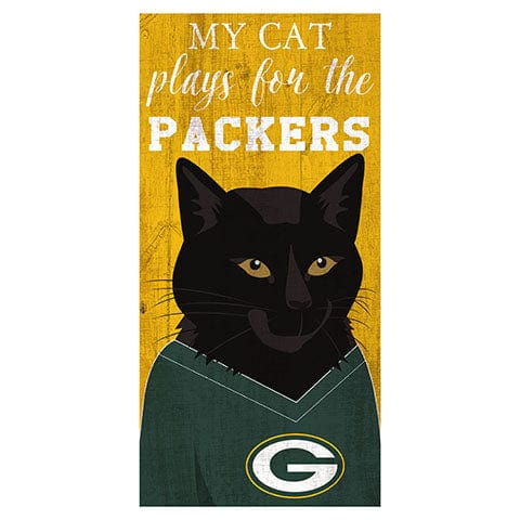 Fan Creations 6x12 Horizontal My Cat Plays For The Green Bay Packers 6x12 Sign