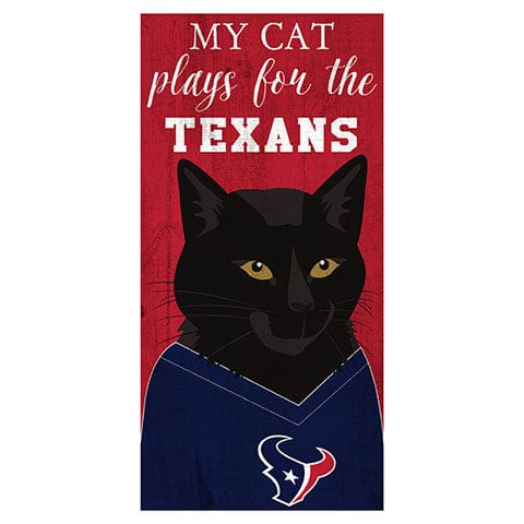 Fan Creations 6x12 Horizontal My Cat Plays For The Houston Texans 6x12 Sign
