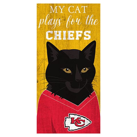 Fan Creations 6x12 Horizontal My Cat Plays For The Kansas City Chiefs 6x12 Sign