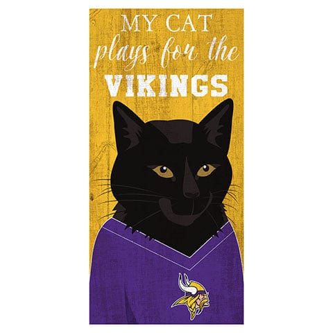 Fan Creations 6x12 Horizontal My Cat Plays For The Minnesota Vikings 6x12 Sign