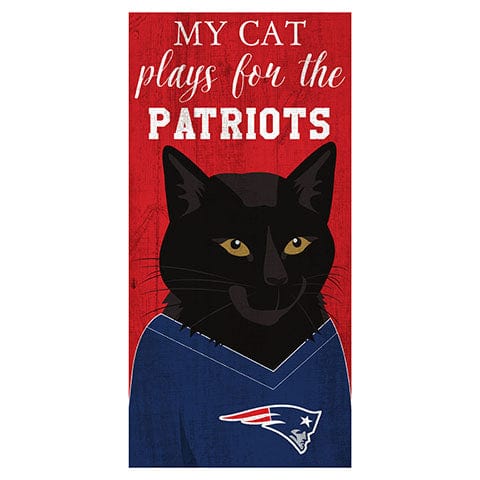 Fan Creations 6x12 Horizontal My Cat Plays For The New England Patriots 6x12 Sign