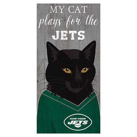 Fan Creations 6x12 Horizontal My Cat Plays For The New York Jets 6x12 Sign