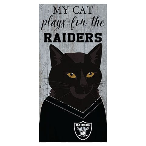 Fan Creations 6x12 Horizontal My Cat Plays For The Raiders 6x12 Sign
